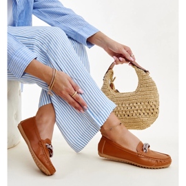 Mocasini maro decorati cu strasuri Adiba 1 Mocasini maro decorati cu strasuri Adiba 1