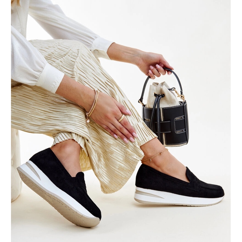 Pantofi Muna negri perforați negru 1