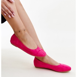 Balerini roz din piele intoarsa ecologica Jala 1