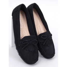 Mocasini Mouton din piele intoarsa neagra negru 1