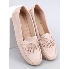 Mocasini Mouton Beige din piele intoarsa bej 1