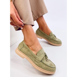 Mocasini din piele intoarsa de la Ottavia Green verde 1