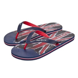 Șlapi Pepe Jeans Hawi Life Union Jack M PMS70148 albastru 1