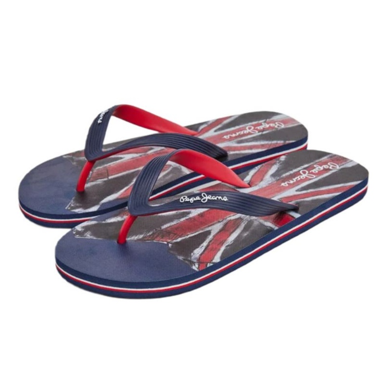Șlapi Pepe Jeans Hawi Life Union Jack M PMS70148 albastru 1
