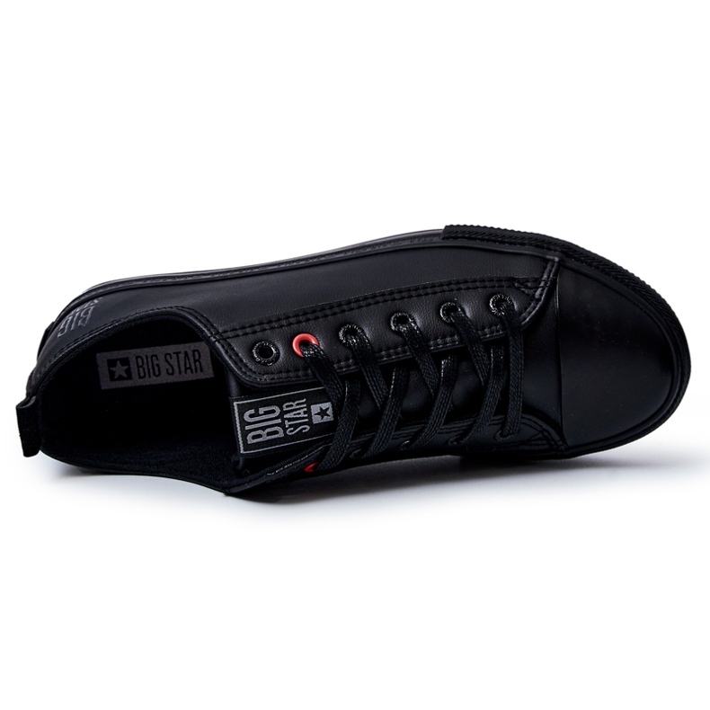 Tenisi din piele pentru bărbați Big Star JJ174005 negri negru 2