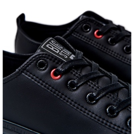 Tenisi din piele pentru bărbați Big Star JJ174005 negri negru 4