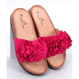 Slapi din plută cu flori Sebill Fuchsia roz 1