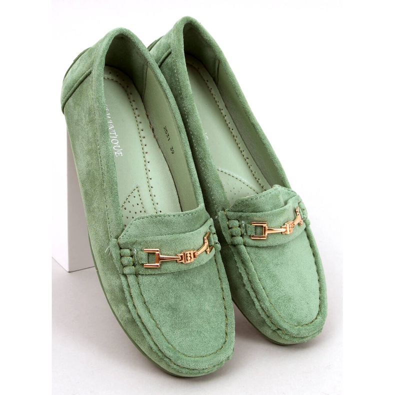 Mocasini de dama din piele intoarsa Sourd L.VERDE 1