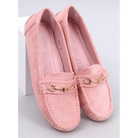 Mocasini de dama din piele intoarsa Sourd Pink roz 1