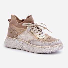 Pantofi de dama din piele intoarsa Maciejka 06405-04 Bej 1