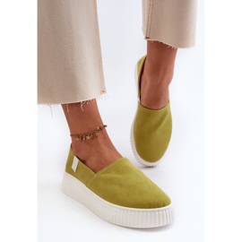 Big Star Pantofi de damă cu platformă NN276008 Memory Foam System Lime verde 4
