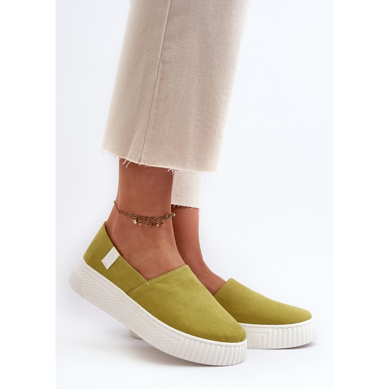 Big Star Pantofi de damă cu platformă NN276008 Memory Foam System Lime verde 2