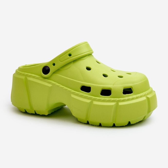 Flip-flops de damă din spumă cu talpă masivă, tei Witima verde 1