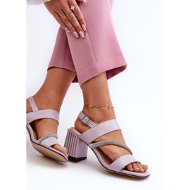 S.Barski Sandale elegante cu toc înalt pentru femei violet D&A MR38-549 1 S.Barski Sandale elegante cu toc înalt pentru femei violet D&A MR38-549 1