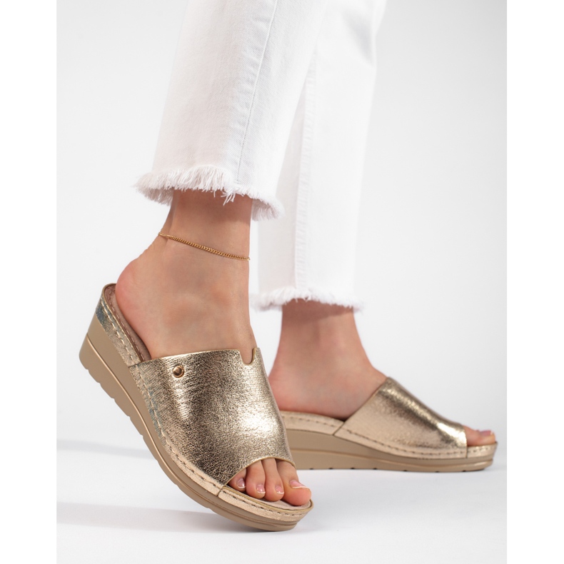 Papuci papuci de dama aurii de aur 1