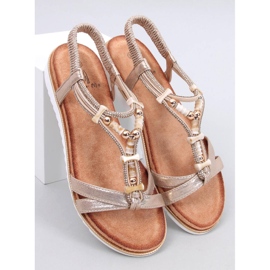 Sandale Montier Gold cu margele de aur 1