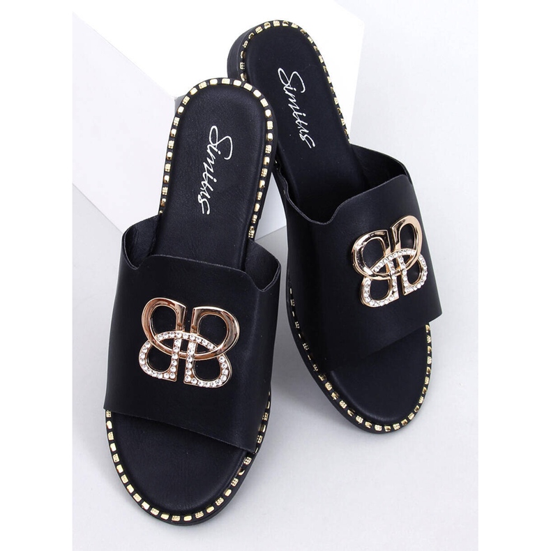 Flip-flops dama Lafite Black negru 1