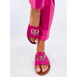 Șlapi damă Lafite Fuchsia Peach roz 2
