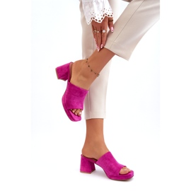 Seastar Flip Flops de damă cu toc înalt Fuchsia Bralya roz 1