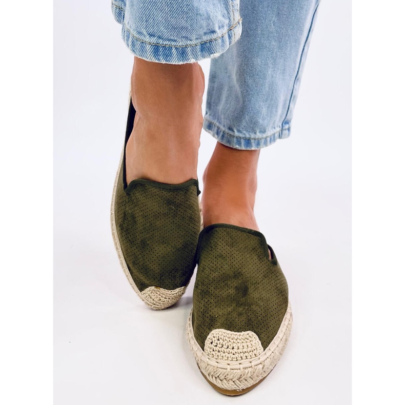 Espadrile Carmen Green papuci dama verde 1