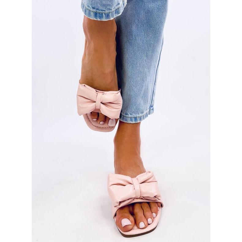 Papuci Mili Pink cu fundita roz 1