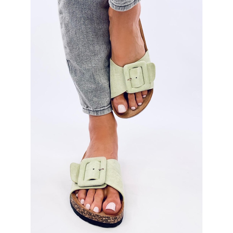 Priya LT.GREEN papuci cu talpă de plută verde 1 Priya LT.GREEN papuci cu talpă de plută verde 1