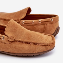 Mocasini pentru bărbați Camel Rayan din piele de căprioară maro 2