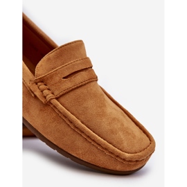Mocasini Camel Wesley din piele intoarsa pentru barbati maro 2
