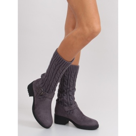 Cizme înalte cu tijă NC109 gri 2