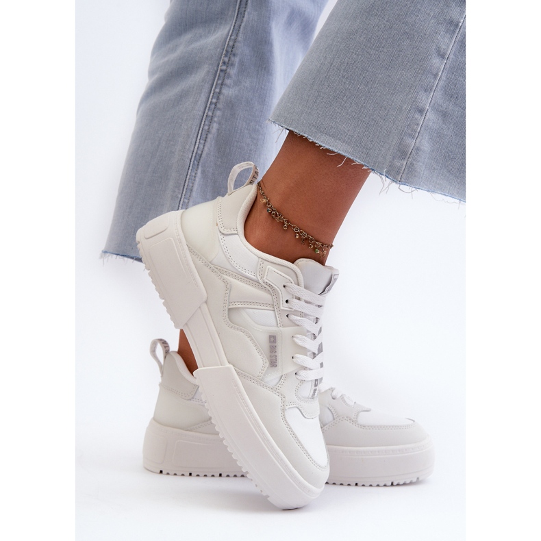 Pantofi de damă Big Star NN274357 Sistem de spumă cu memorie alb 2