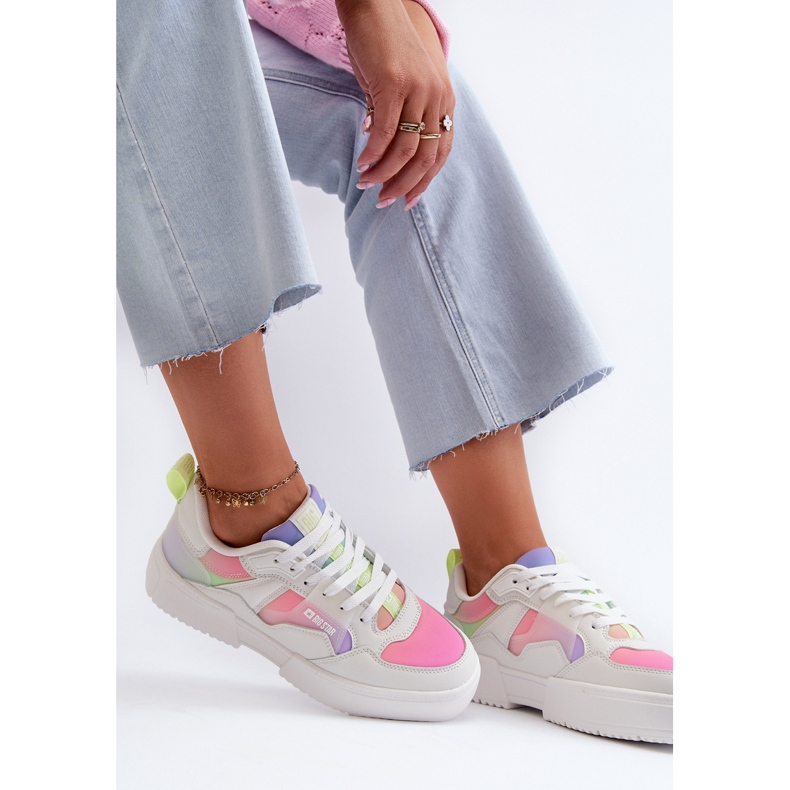 Pantofi de damă Big Star NN274359 Sistem Memory Foam Multicolor alb 1