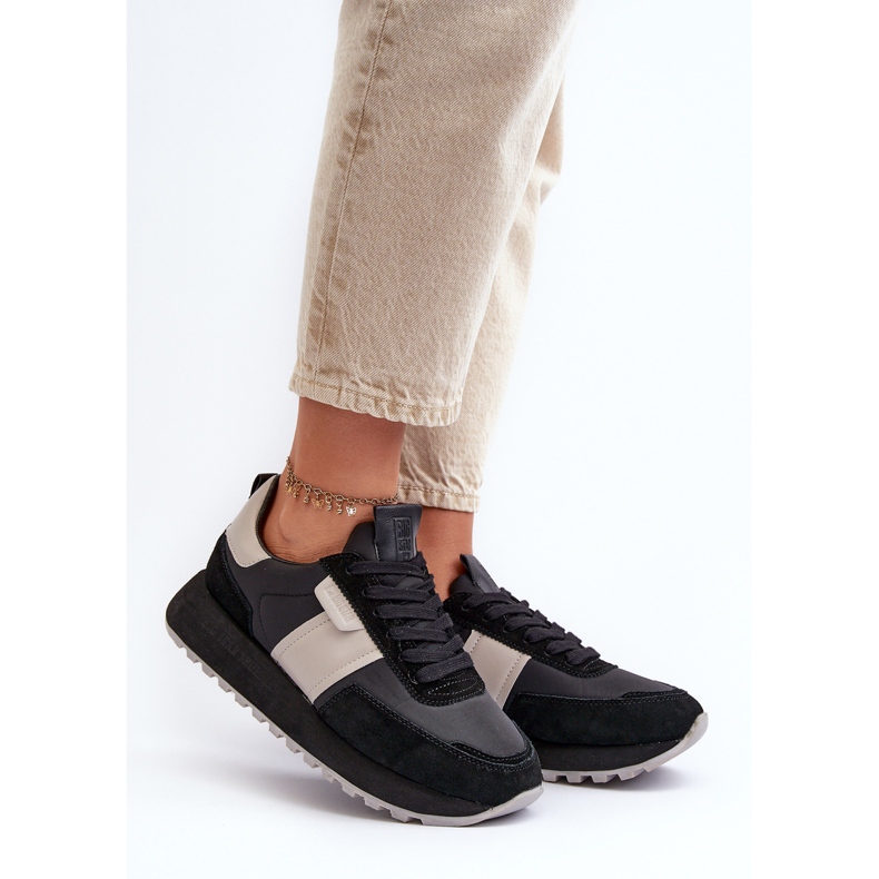 Pantofi de damă pe platforma Big Star NN274502 Sistem Memory Foam Negru 2