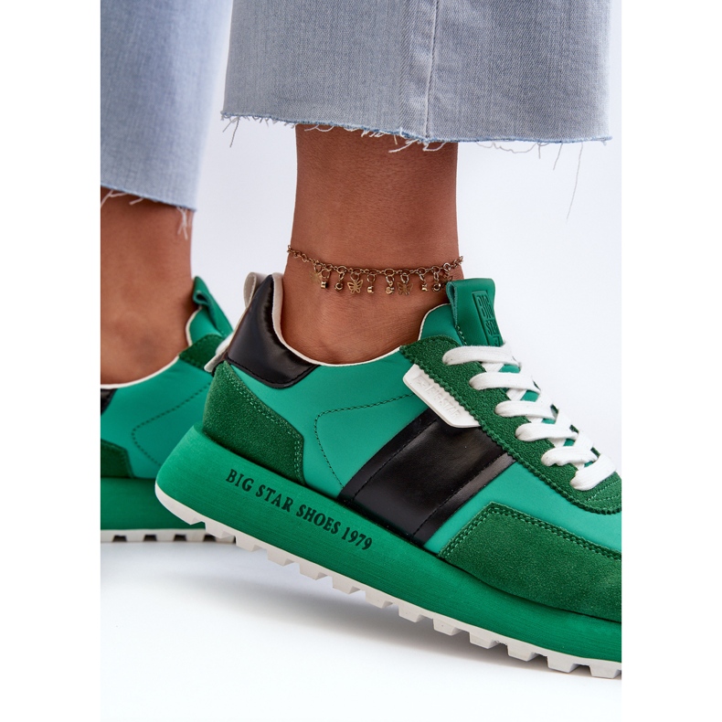 Pantofi de damă cu platformă Big Star NN274501 Memory Foam System Verde 1
