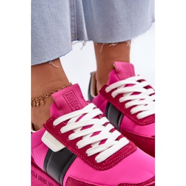 Pantofi de damă pe platforma Big Star NN274500 Sistem cu spumă cu memorie Fuchsia roz 11