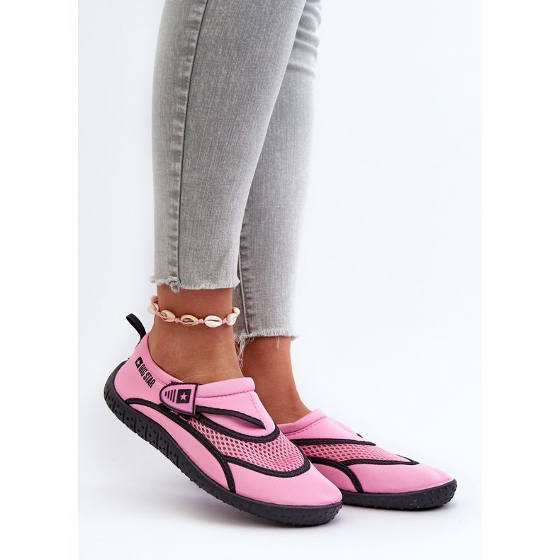 Pantofi de apă pentru damă, roz Big Star NN274A804 trandafiri și violete 2