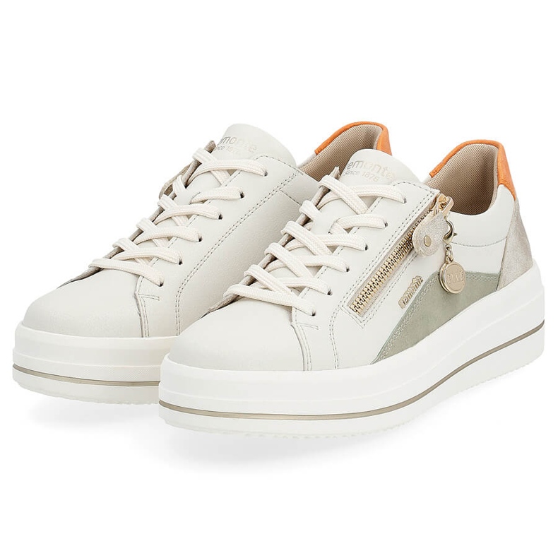 Pantofi sport de dama comozi din piele, bej Remonte D1C01-81 2