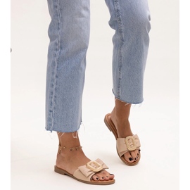 Șlapi bej cu cataramă Limera 1