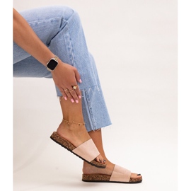 Șlapi clasici cu talpă din plută Matilte bej 1