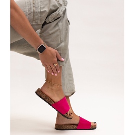 Șlapi clasici cu talpă din plută Matilte roz 1 Șlapi clasici cu talpă din plută Matilte roz 1