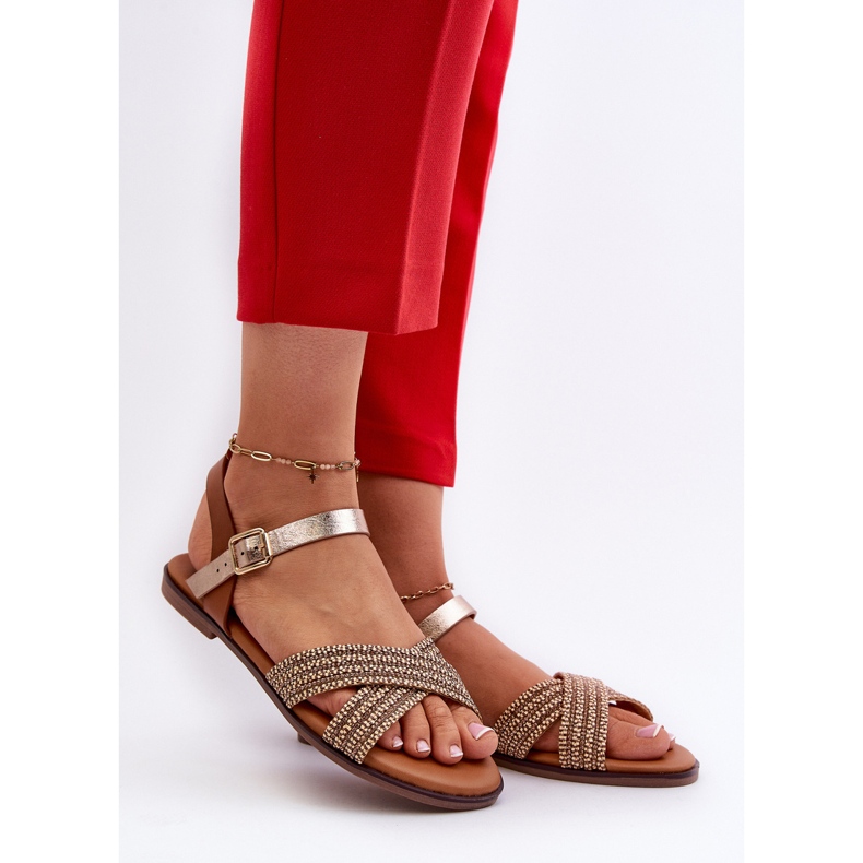 Sandale plate pentru femei S.Barski MY923, maro 2