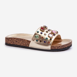 Flip-flops Damă Cu Decorații S.Barski MY122 Gold de aur 1