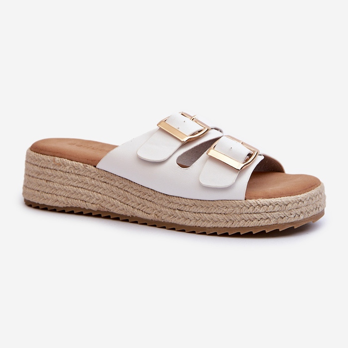Flip-flops De Dama Cu Piele Eco Impletita, Zaloemi Alb 1