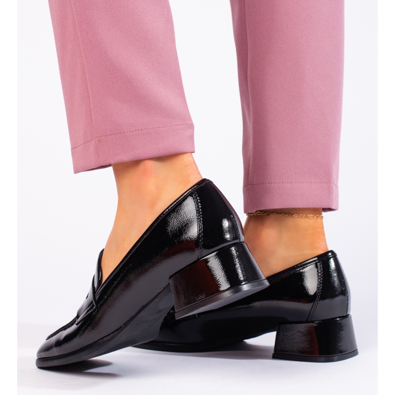 Mocasini negri lacuiti de Sergio Leone negru 2 Mocasini negri lacuiti de Sergio Leone negru 2