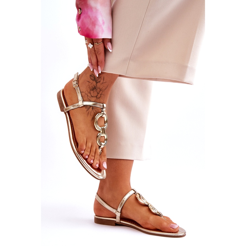 Sandale japoneze plate aurii aurii de aur 3