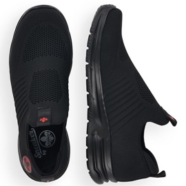 Pantofi sport negri confortabili pentru bărbați Rieker B7365-00 negru 2 Pantofi sport negri confortabili pentru bărbați Rieker B7365-00 negru 2