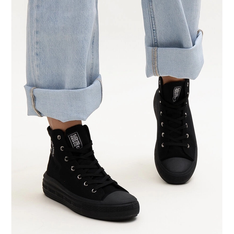 Tenisi negri înalți Big Star LL274A182 negru 1