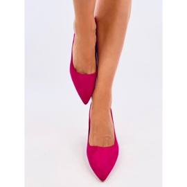 Pompe Clairay Fuchsia cu toc lat roz 2