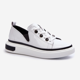 S.Barski Pantofi de damă din piele lacuată D&A LR535 alb 1 S.Barski Pantofi de damă din piele lacuată D&A LR535 alb 1