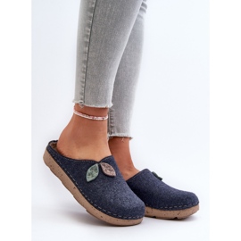 Papuci de damă Inblu Felt ED000013 Bleumarin albastru 2