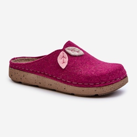Papuci de damă Inblu din pâslă ED000013 Fuchsia roz 1 Papuci de damă Inblu din pâslă ED000013 Fuchsia roz 1